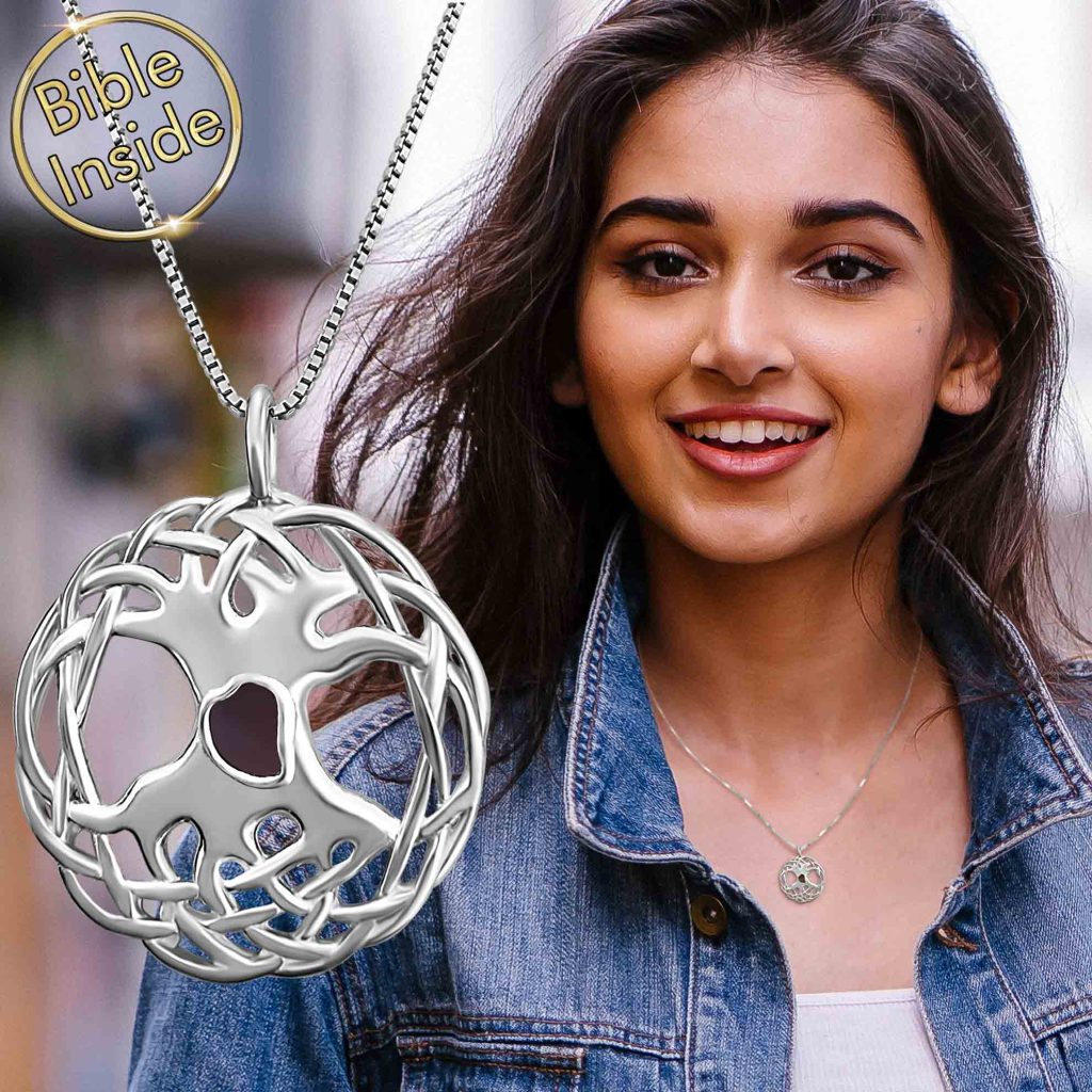 Biblical Gifts Tree of Life Pendant with Scripture Inside My Nano Jewelry
